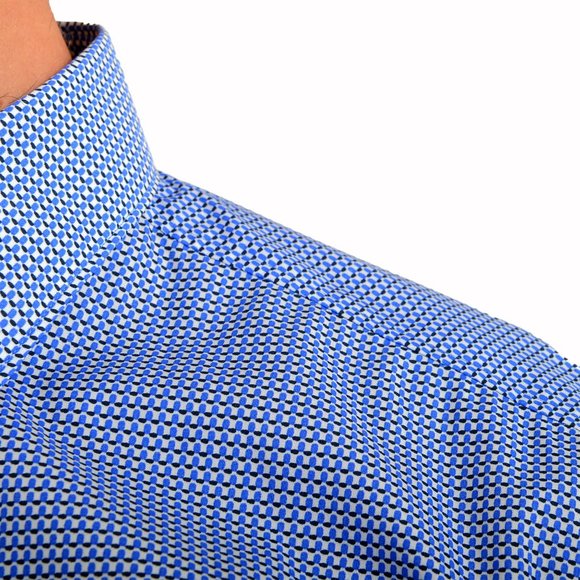 Hugo Boss Men's "Jano" Slim Fit Geometric Print Button Down Dress Shirt - Picture 7 of 9